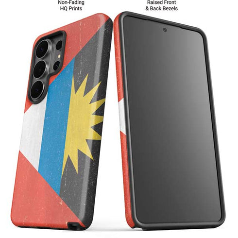 Antigua and Barbuda Flag Distressed Galaxy S26 Ultra Impact Case