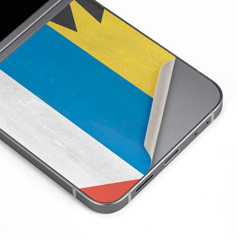 Antigua and Barbuda Flag Distressed Galaxy Z Flip6 Skin