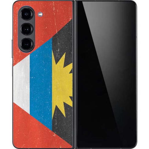 Antigua and Barbuda Flag Distressed Galaxy Z Fold5 5G Skin