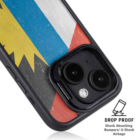 Antigua and Barbuda Flag Distressed iPhone 13 Kickstand Case