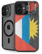 Antigua and Barbuda Flag Distressed iPhone 16 Kickstand Case