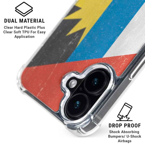 Antigua and Barbuda Flag Distressed iPhone 16 MagSafe Case