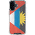 Antigua and Barbuda Flag Distressed iPhone 16 Plus Clear Case