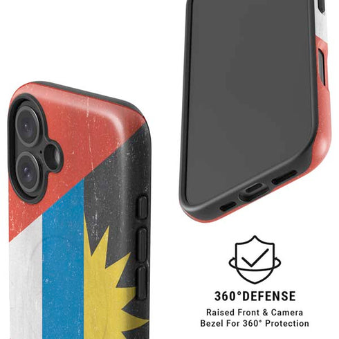 Antigua and Barbuda Flag Distressed iPhone 16 Plus Magsafe Impact Case