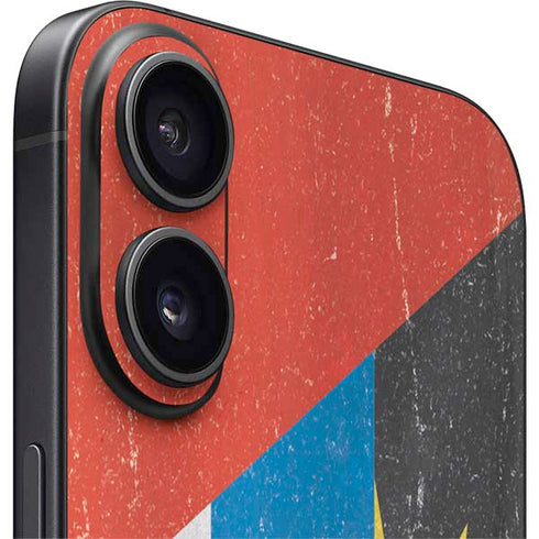 Antigua and Barbuda Flag Distressed iPhone 16 Plus Skin