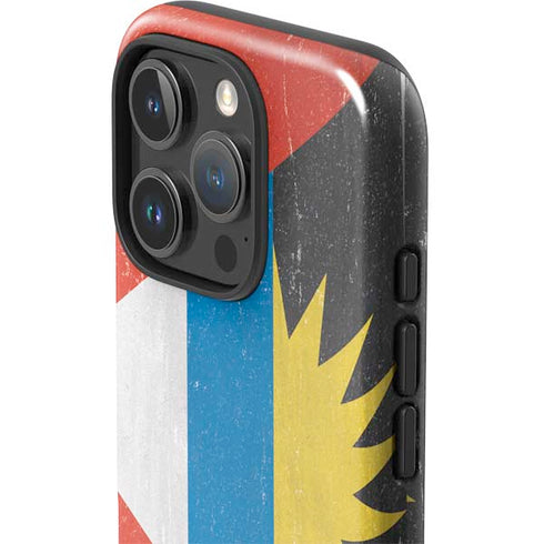 Antigua and Barbuda Flag Distressed iPhone 16 Pro Max Impact Case