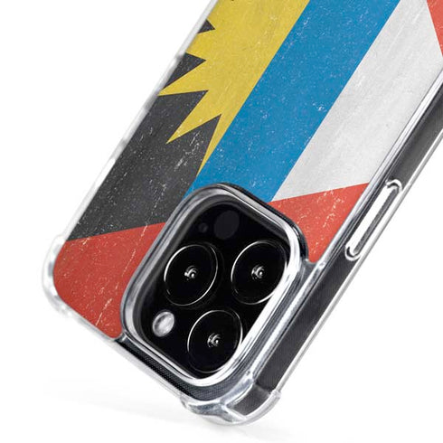 Antigua and Barbuda Flag Distressed iPhone 16 Pro Max MagSafe Case