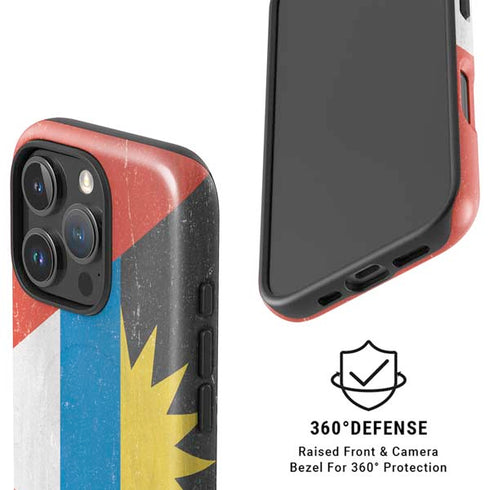 Antigua and Barbuda Flag Distressed iPhone 16 Pro Max Magsafe Impact Case