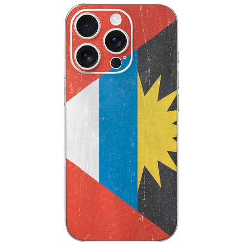 Antigua and Barbuda Flag Distressed iPhone 16 Pro Skin