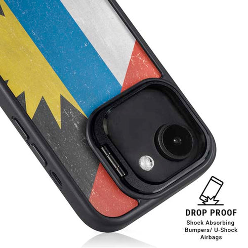 Antigua and Barbuda Flag Distressed iPhone 16e Kickstand Case