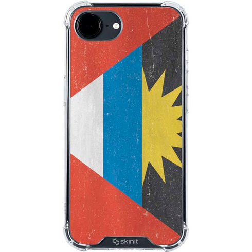 Antigua and Barbuda Flag Distressed iPhone 16e Clear Case