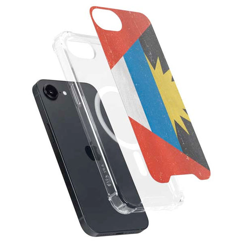 Antigua and Barbuda Flag Distressed iPhone 16e MagSafe Case
