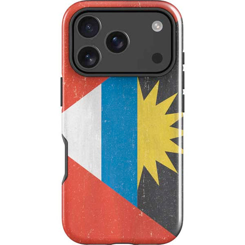 Antigua and Barbuda Flag Distressed iPhone 18 Pro Max Impact Case