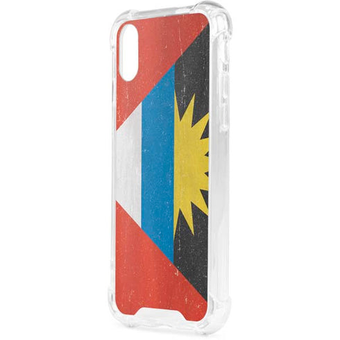 Antigua and Barbuda Flag Distressed iPhone XS Clear Case