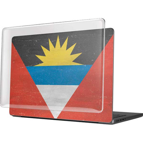 Antigua and Barbuda Flag Distressed MacBook Pro 14in (2021-24) Case plus Skin