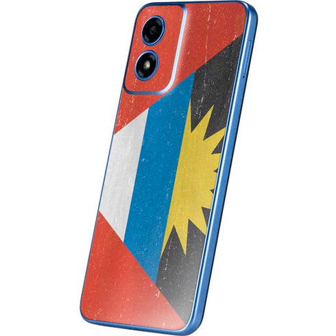 Antigua and Barbuda Flag Distressed Moto G Play 4G (2024) Skin