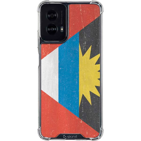 Antigua and Barbuda Flag Distressed Moto G Power 5G (2024) Clear Case