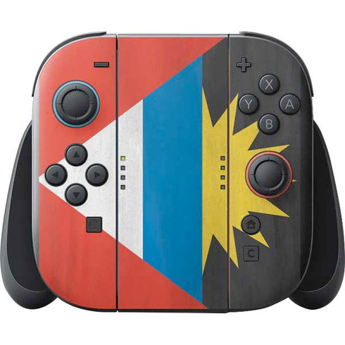 Antigua and Barbuda Flag Distressed Nintendo Switch 2 (2025) with Joy-Con Skin