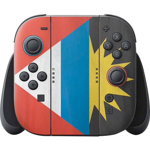 Antigua and Barbuda Flag Distressed Nintendo Switch 2 (2025) Joy-Con Controller Skin