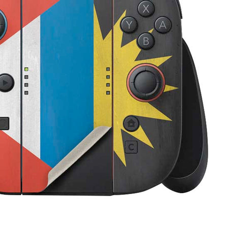 Antigua and Barbuda Flag Distressed Nintendo Switch 2 (2025) Joy-Con Controller Skin