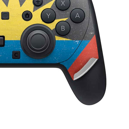 Antigua and Barbuda Flag Distressed Nintendo Switch 2 (2025) Pro Controller Skin