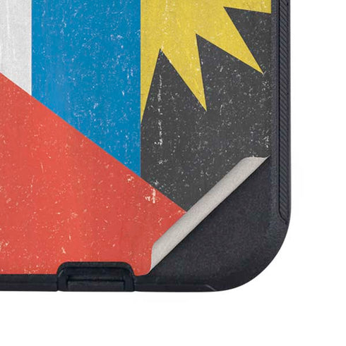 Antigua and Barbuda Flag Distressed Otterbox Defender iPhone Skin