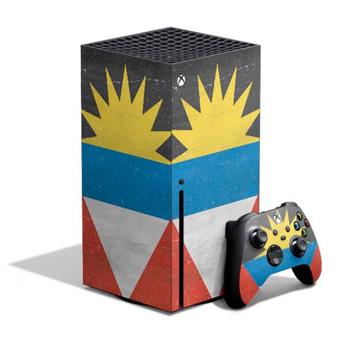 Antigua and Barbuda Flag Distressed Xbox Series X Bundle Skin