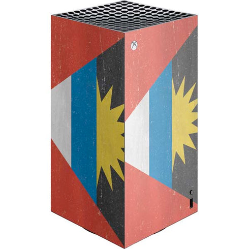 Antigua and Barbuda Flag Distressed XBox Series X Digital Edition Console Skin