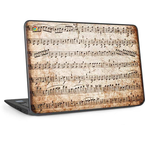 Antique Notes HP Chromebook Skin