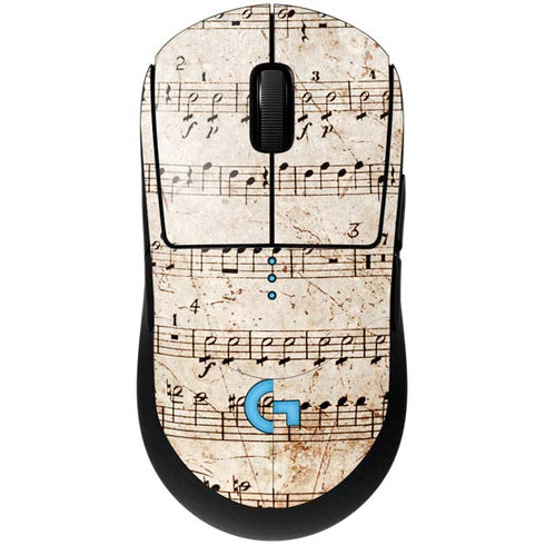 Antique Notes G Pro Wireless Gaming Mouse Skin