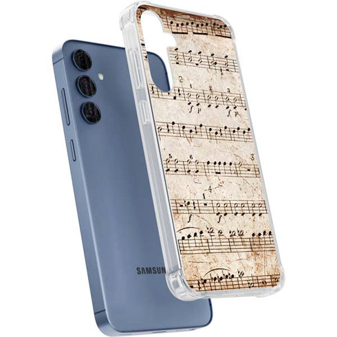 Antique Notes Galaxy A55 5G Clear Case