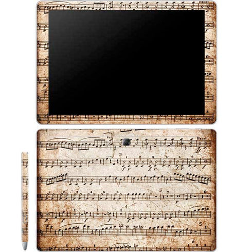 Antique Notes Galaxy Book 12in Skin