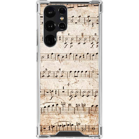 Antique Notes Galaxy S23 Ultra Clear Case
