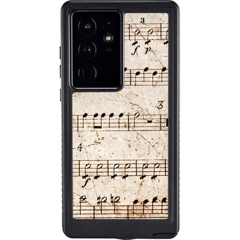 Antique Notes Galaxy S24 Ultra Waterproof Case