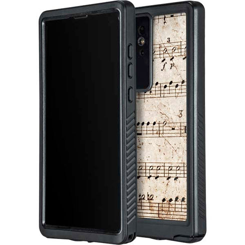 Antique Notes Galaxy S24 Ultra Waterproof Case