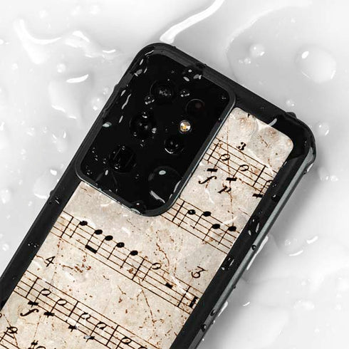 Antique Notes Galaxy S24 Ultra Waterproof Case