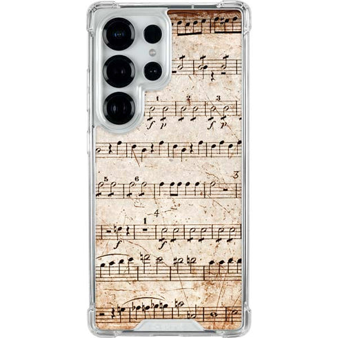 Antique Notes Galaxy S25 Ultra Clear Case