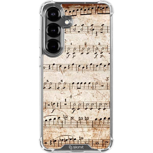 Antique Notes Galaxy S26 Clear Case