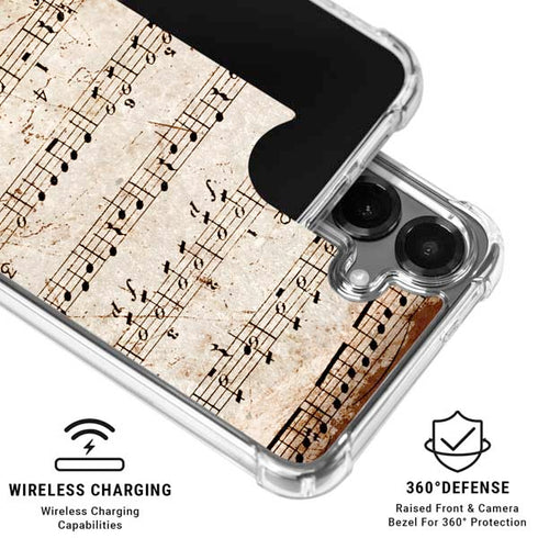 Antique Notes Galaxy S26 Clear Case