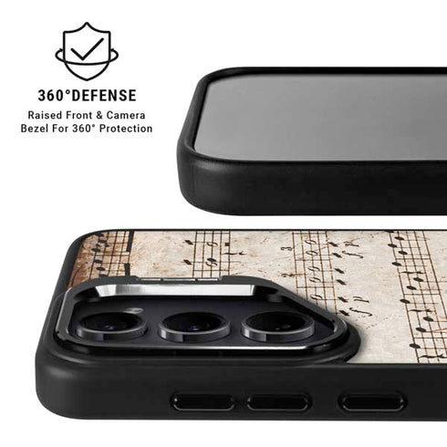Antique Notes Galaxy S26 Kickstand Case