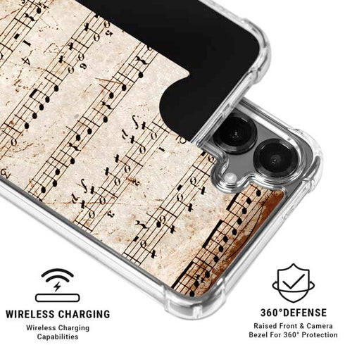 Antique Notes Galaxy S26 Plus Clear Case