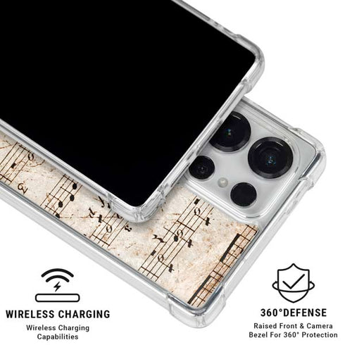 Antique Notes Galaxy S26 Ultra Clear Case