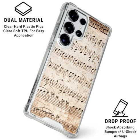 Antique Notes Galaxy S26 Ultra Clear Case