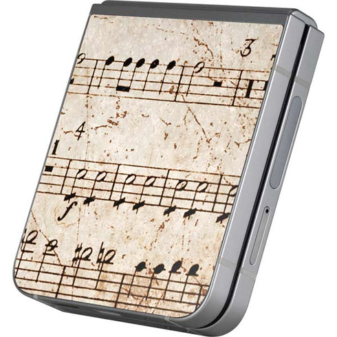 Antique Notes Galaxy Z Flip6 Skin