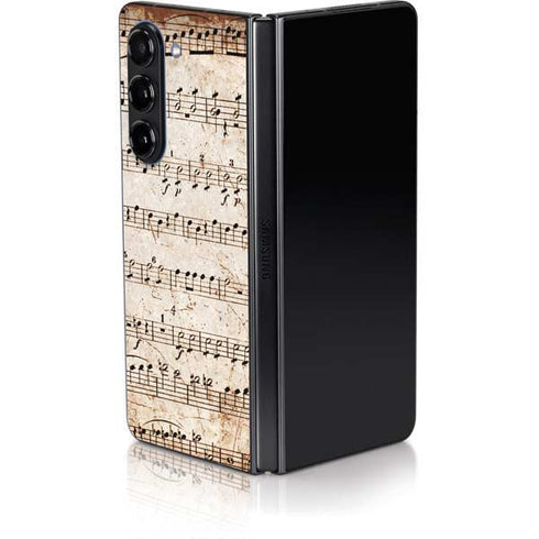 Antique Notes Galaxy Z Fold5 5G Skin