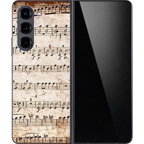 Antique Notes Galaxy Z Fold5 5G Skin