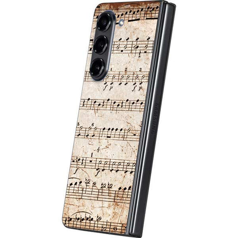 Antique Notes Galaxy Z Fold5 5G Skin
