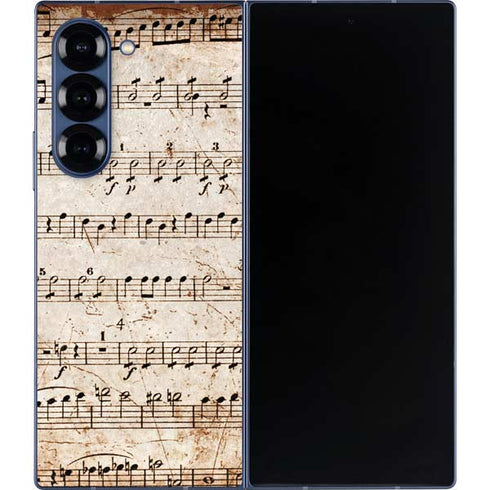 Antique Notes Galaxy Z Fold6 Skin