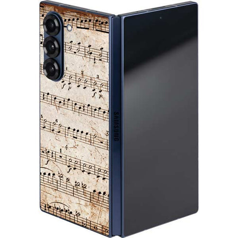 Antique Notes Galaxy Z Fold6 Skin