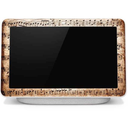 Antique Notes Google Home Hub Skin